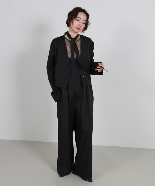 セール】【Et】No-Collar Jacket Overalls Set（サロペット