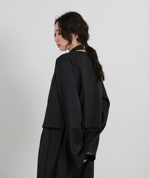 select MOCA Et(セレクトモカエト)の「【Et】No-Collar Jacket Overalls Set(サロペット/オーバーオール・レディース・ブラック/モカ・LARGE/MEDIUM)」の21枚目の写真