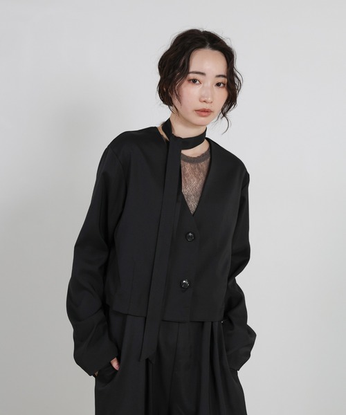 セール】【Et】No-Collar Jacket Overalls Set（サロペット