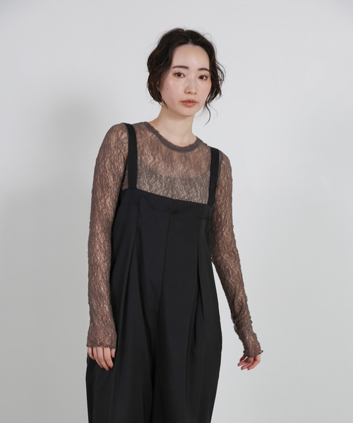 セール】【Et】No-Collar Jacket Overalls Set（サロペット