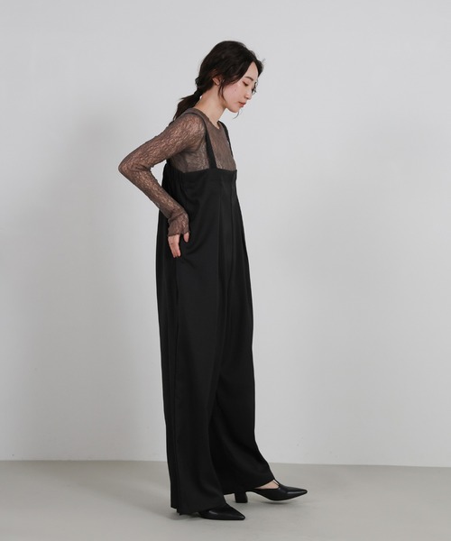 select MOCA Et(セレクトモカエト)の「【Et】No-Collar Jacket Overalls Set(サロペット/オーバーオール・レディース・ブラック/モカ・LARGE/MEDIUM)」の22枚目の写真