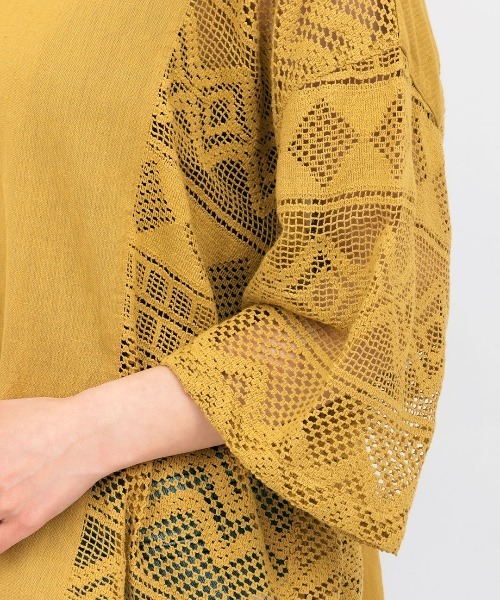 チチカカ（チチカカ）の「Rico インドコットンｘレースシャツ（シャツ/ブラウス・レディース・ブラック/ナチュラル/マスタード・FREE）」の17枚目の写真