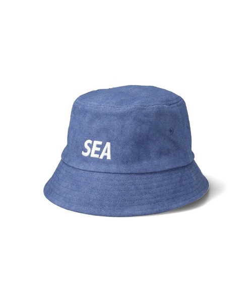 WIND AND SEA(ウィンダンシー)の「SEA ESS BUCKET HAT(ハット・メンズ・ブルー/ベージュ/カーキ・FREE)」の3枚目の写真