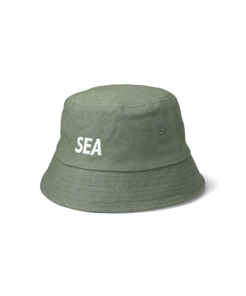 WIND AND SEA(ウィンダンシー)の「SEA ESS BUCKET HAT(ハット・メンズ・ブルー/ベージュ/カーキ・FREE)」の9枚目の写真