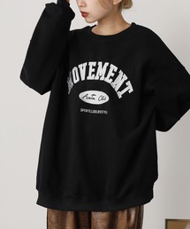 ROOPTOKYO | カレッジロゴプリント スウェット ルーズシルエット(スウェット)