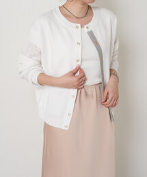 Jena espace merveilleux | 【前後2WAY仕様／ロングシーズン着れる！】ビハイ袖メッシュ2WAYカーディガン(カーディガン/ボレロ)