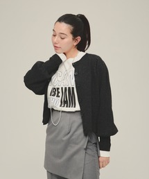 【eL】7G Glitter Wool Cardigan/291142