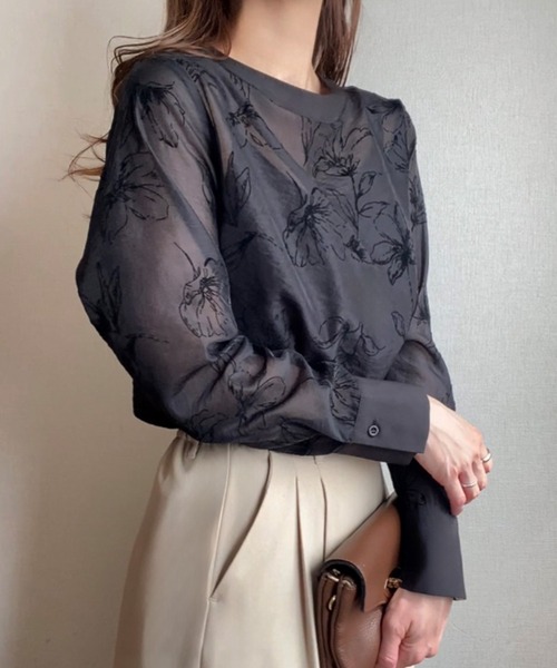 楽天市場】[SALE] シアー ブラウス レディース 半袖 シースルー