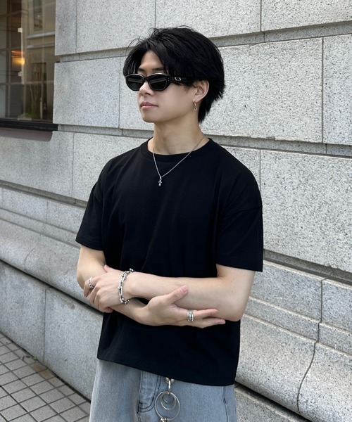 ADAMASTE（アダマスト）の「ADAMASTE original crew neck pack t-shirts - オリジナルクルーネックパックT【2枚組】【短丈】（Tシャツ/カットソー・メンズ・ホワイト×ブラック/ブラック/ホワイト・MEDIUM/LARGE）」の16枚目の写真