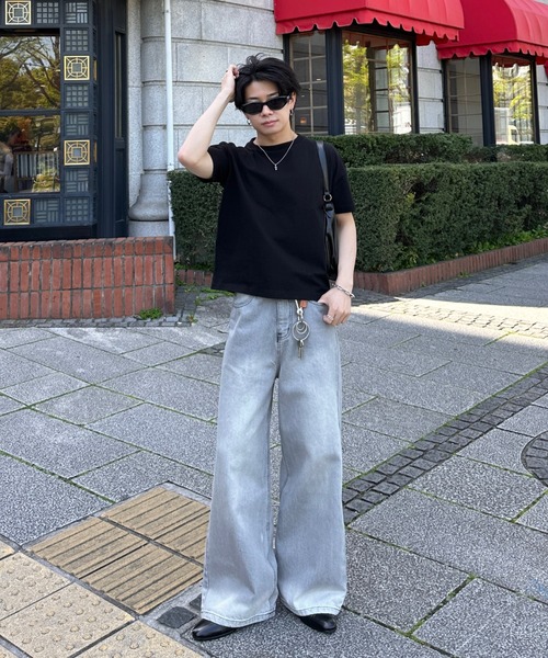 ADAMASTE（アダマスト）の「ADAMASTE original crew neck pack t-shirts - オリジナルクルーネックパックT【2枚組】【短丈】（Tシャツ/カットソー・メンズ・ホワイト×ブラック/ブラック/ホワイト・MEDIUM/LARGE）」の17枚目の写真