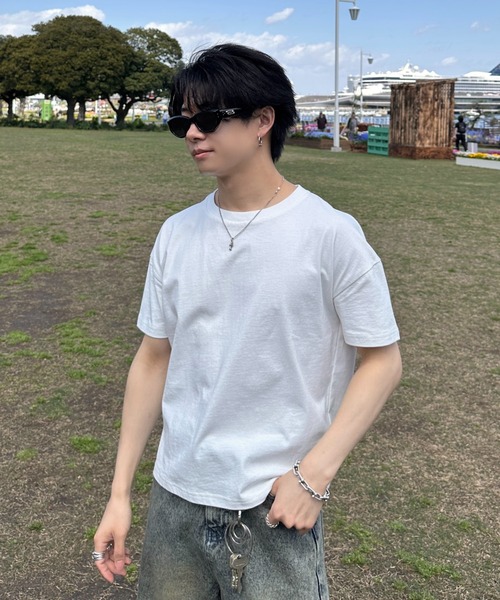 ADAMASTE（アダマスト）の「ADAMASTE original crew neck pack t-shirts - オリジナルクルーネックパックT【2枚組】【短丈】（Tシャツ/カットソー・メンズ・ホワイト×ブラック/ブラック/ホワイト・MEDIUM/LARGE）」の10枚目の写真