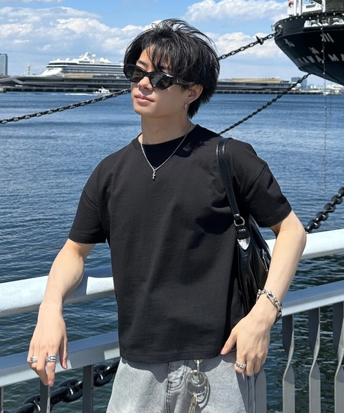 ADAMASTE（アダマスト）の「ADAMASTE original crew neck pack t-shirts - オリジナルクルーネックパックT【2枚組】【短丈】（Tシャツ/カットソー・メンズ・ホワイト×ブラック/ブラック/ホワイト・MEDIUM/LARGE）」の22枚目の写真