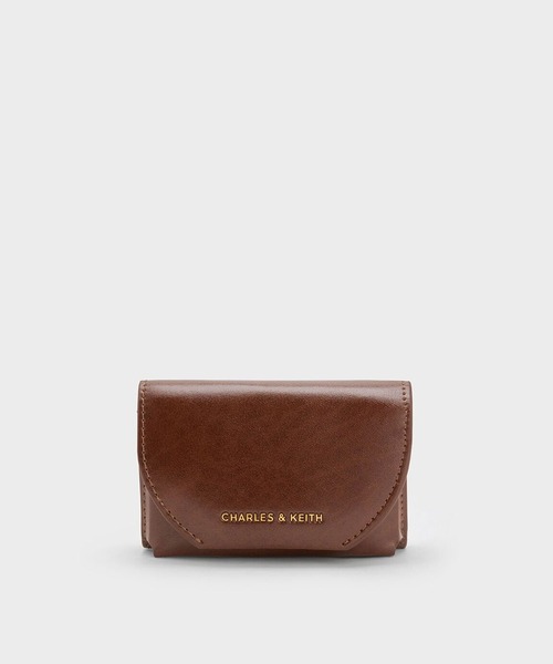 CHARLES & KEITH（チャールズ & キース）の「Enola エノラ フロントフラップウォレット（財布・レディース・ダークブラウン/クリーム/スミクロ・XXS）」の16枚目の写真
