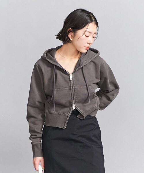 コットン ショートフロントジップパーカー（パーカー）｜BEAUTY&YOUTH