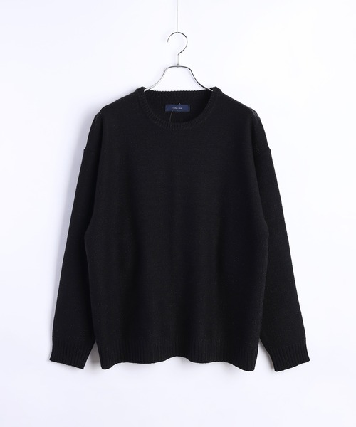 WESTSEA(ウエストシー)の「オーバーサイズ ラメニット クルー(ニット/セーター・メンズ・ブラック×ブラック/ブラック×シルバー・M/L)」の3枚目の写真