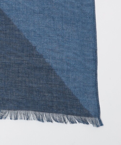 SHIPS（シップス）の「SHIPS: コットン/リネン パターン ストール（ストール/ショール・メンズ・イエロー/コバルトブルー/ダークグリーン・ONE SIZE）」の5枚目の写真