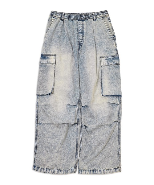 WEGO（ウィゴー）の「WEGO/デニムイージーカーゴパンツ（カーゴパンツ・メンズ・コバルトブルー/ブラック系2/ブラック系3/スカイブルー/ライトインディゴブルー・SMALL/MEDIUM/LARGE）」の16枚目の写真