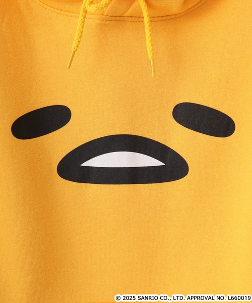 sanrio（サンリオ）の「ぐでたま裏起毛ビッグシルエットなりきりプリントプルパーカー（パーカー・メンズ・ライトオレンジ系・L/M/LL）」の4枚目の写真