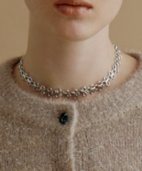 kiehtova（キエトヴァ）の「【kiehtova】FLOUR CHAIN NECKLACE/フラワーチェーンネックレス（ネックレス・レディース・シルバー/ゴールド・FREE）」の7枚目の写真