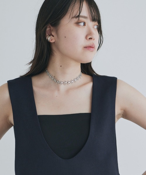 kiehtova（キエトヴァ）の「【kiehtova】FLOUR CHAIN NECKLACE/フラワーチェーンネックレス（ネックレス・レディース・シルバー/ゴールド・FREE）」の13枚目の写真