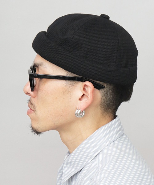 A.M.S.（エーエムエス）の「サーマル ロールキャップ（フィッシャーマンキャップ）（キャップ・メンズ・オフホワイト/ブラック/ライトグレー・FREE）」の4枚目の写真