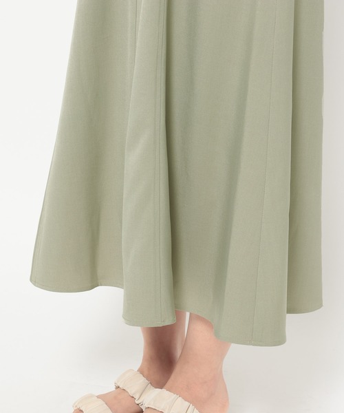 mysty woman（ミスティウーマン）の「［追加1］フレアスリーブドッキングワンピース  328280（ワンピース・レディース・ベージュ/ダークブラウン/チャコールグレー・FREE）」の19枚目の写真