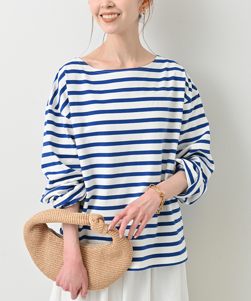 IENA ボーダーカットソー セール/ブランド古着】ボーダー柄長袖カットソー（Tシャツ