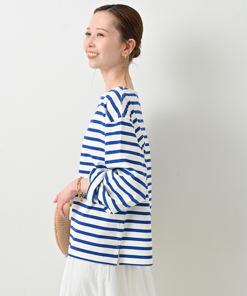 SLOBE IENA ベルスリーブロンT ボーダー ロゴスウェット セット