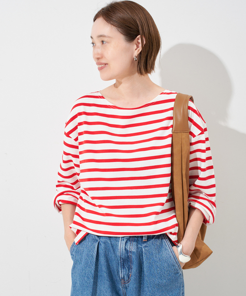 SLOBE IENA(スローブイエナ)の「ボーダーロンTEE(Tシャツ/カットソー・レディース・ブラック/ブルー/レッド・FREE)」の21枚目の写真