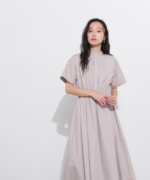 N.(N. Natural Beauty Basic)(エヌエヌナチュラルビューティーベーシック)の「バンドカラーシャツワンピース(シャツワンピース・レディース・ブラウン/グレイッシュベージュ/ブルー・MEDIUM)」の11枚目の写真