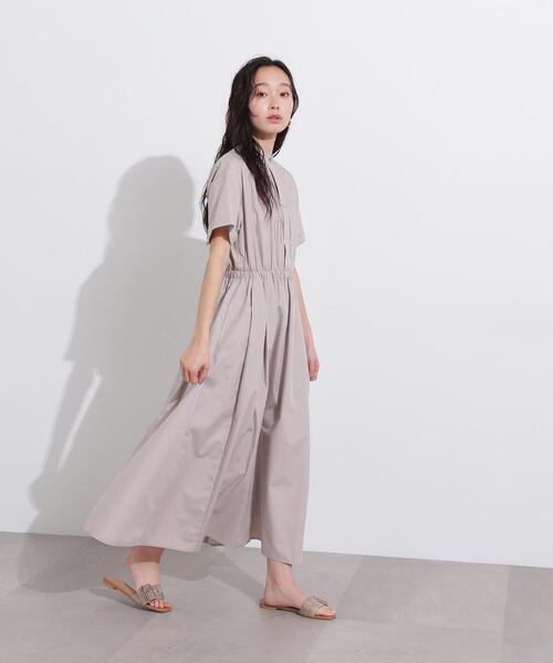 N.(N. Natural Beauty Basic)(エヌエヌナチュラルビューティーベーシック)の「バンドカラーシャツワンピース(シャツワンピース・レディース・ブラウン/グレイッシュベージュ/ブルー・MEDIUM)」の17枚目の写真