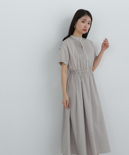 N.(N. Natural Beauty Basic)(エヌエヌナチュラルビューティーベーシック)の「バンドカラーシャツワンピース(シャツワンピース・レディース・ブラウン/グレイッシュベージュ/ブルー・MEDIUM)」の5枚目の写真