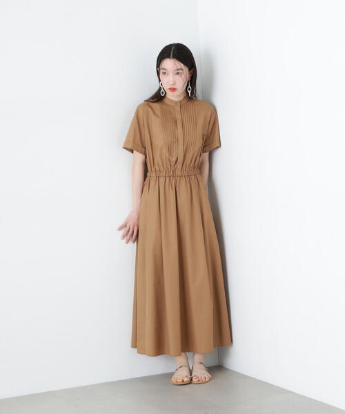 N.(N. Natural Beauty Basic)(エヌエヌナチュラルビューティーベーシック)の「バンドカラーシャツワンピース(シャツワンピース・レディース・ブラウン/グレイッシュベージュ/ブルー・MEDIUM)」の22枚目の写真