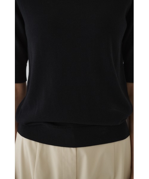 RIM.ARK（リムアーク）の「Silk mix fit tops シルクミックスフィットトップス（ニット/セーター・レディース・ベージュ/ブルー/レッド/ブラック・38/36）」の6枚目の写真