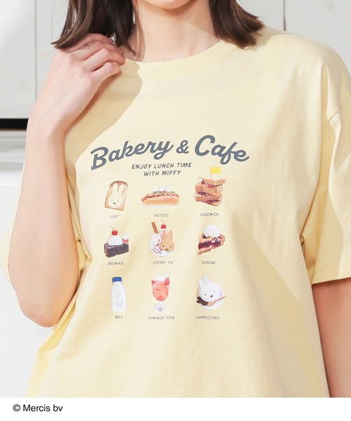 Honeys（ハニーズ）の「【ＵＶカット】ミッフィー／ゆるＴシャツ（Tシャツ/カットソー・レディース・ホワイト/イエロー/スミクロ/ラベンダー・L/LL/M/S/SS）」の4枚目の写真