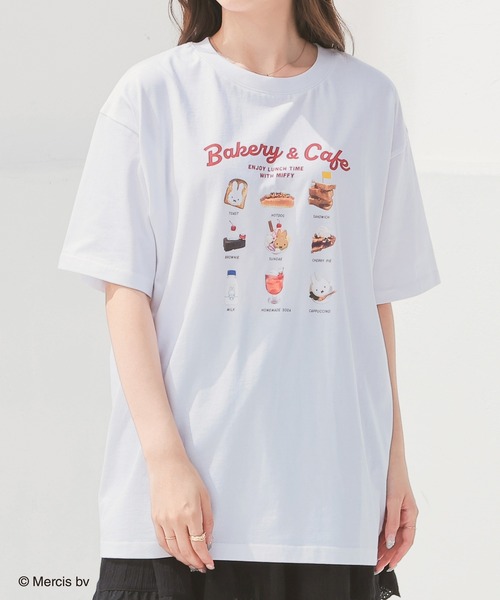 Honeys（ハニーズ）の「【ＵＶカット】ミッフィー／ゆるＴシャツ（Tシャツ/カットソー・レディース・ホワイト/イエロー/スミクロ/ラベンダー・L/LL/M/S/SS）」の8枚目の写真