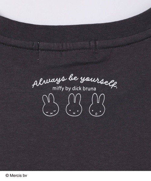 Honeys（ハニーズ）の「【ＵＶカット】ミッフィー／ゆるＴシャツ（Tシャツ/カットソー・レディース・ホワイト/イエロー/スミクロ/ラベンダー・L/LL/M/S/SS）」の19枚目の写真