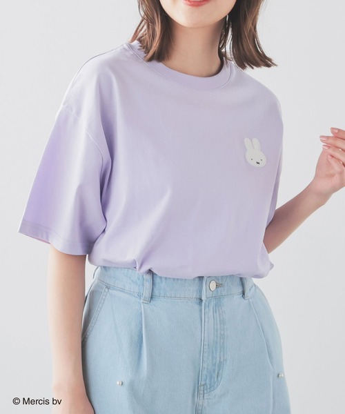 Honeys（ハニーズ）の「【ＵＶカット】ミッフィー／ゆるＴシャツ（Tシャツ/カットソー・レディース・ホワイト/イエロー/スミクロ/ラベンダー・L/LL/M/S/SS）」の20枚目の写真