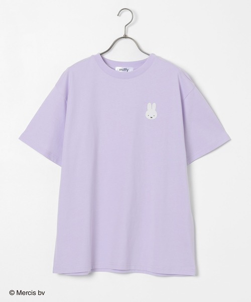 Honeys（ハニーズ）の「【ＵＶカット】ミッフィー／ゆるＴシャツ（Tシャツ/カットソー・レディース・ホワイト/イエロー/スミクロ/ラベンダー・L/LL/M/S/SS）」の22枚目の写真