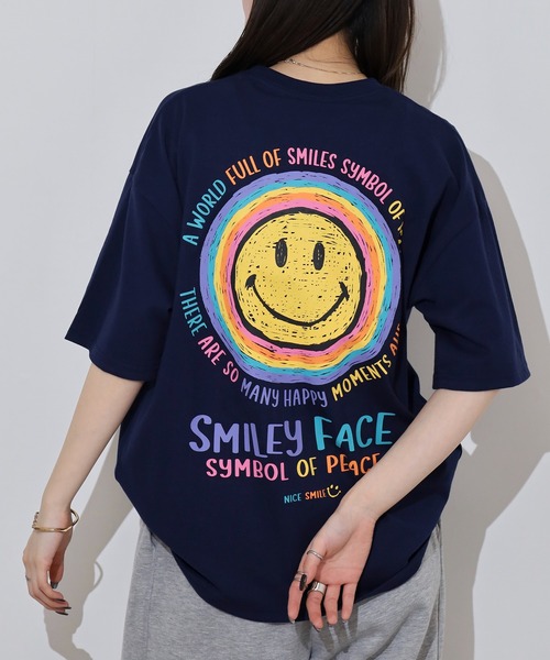 FUNALIVE（ファンアライブ）の「SMILEY FACEオーバーサイズ  ヘビーウエイト半袖Tシャツ（Tシャツ/カットソー・メンズ・ミント/ネイビー/ブラック/スミクロ/ホワイト/レモンイエロー/ダークグリーン/オフホワイト・M/L/LL）」の17枚目の写真