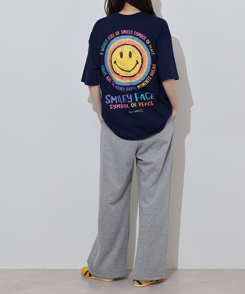 FUNALIVE（ファンアライブ）の「SMILEY FACEオーバーサイズ  ヘビーウエイト半袖Tシャツ（Tシャツ/カットソー・メンズ・ミント/ネイビー/ブラック/スミクロ/ホワイト/レモンイエロー/ダークグリーン/オフホワイト・M/L/LL）」の20枚目の写真