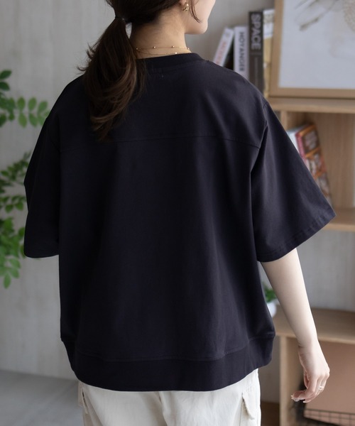 NAVY(ネイビー)の「【 綿 100% 】NAVY 裾リブTシャツ(Tシャツ/カットソー・レディース・オートミール/チャコール/ベージュ/レッド系・M/L)」の16枚目の写真