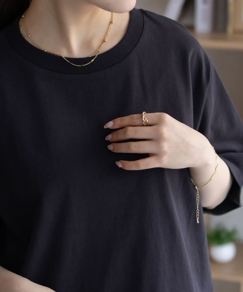 NAVY(ネイビー)の「【 綿 100% 】NAVY 裾リブTシャツ(Tシャツ/カットソー・レディース・オートミール/チャコール/ベージュ/レッド系・M/L)」の14枚目の写真