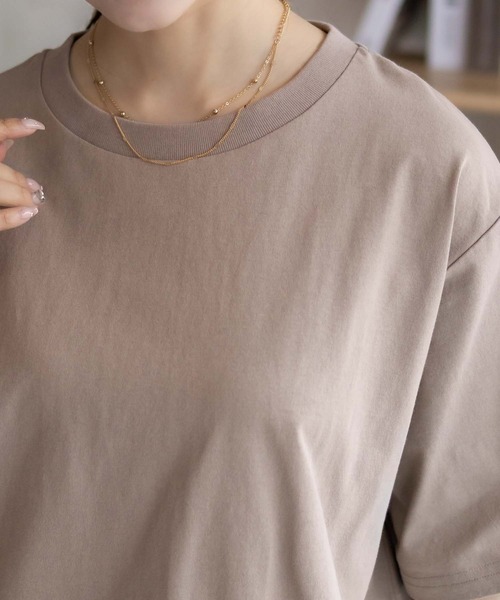NAVY(ネイビー)の「【 綿 100% 】NAVY 裾リブTシャツ(Tシャツ/カットソー・レディース・オートミール/チャコール/ベージュ/レッド系・M/L)」の21枚目の写真