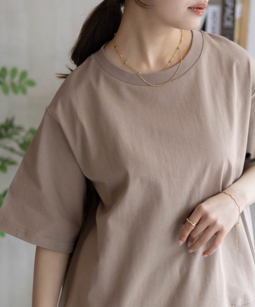NAVY(ネイビー)の「【 綿 100% 】NAVY 裾リブTシャツ(Tシャツ/カットソー・レディース・オートミール/チャコール/ベージュ/レッド系・M/L)」の20枚目の写真