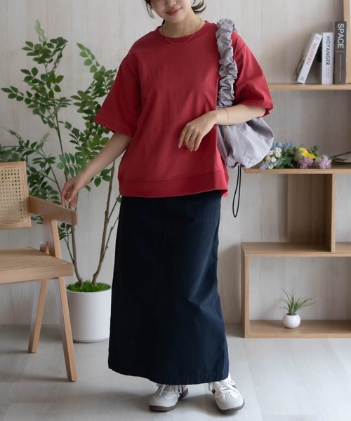 NAVY(ネイビー)の「【 綿 100% 】NAVY 裾リブTシャツ(Tシャツ/カットソー・レディース・オートミール/チャコール/ベージュ/レッド系・M/L)」の22枚目の写真