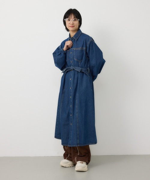 デニムタンクワンピース カットオフ フレアマキシ 韓国系 g4086 org.jpg