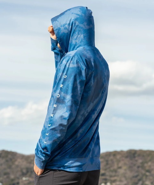 BILLABONG（ビラボン）の「BILLABONG メンズ SURF FLEX ZIP ジップラッシュガード 【2025年春夏モデル】/ビラボン袖ロゴジップアップラッシュガード（水着）（ラッシュガード・メンズ・スミクロ/インディゴブルー・MEDIUM/X-LARGE/LARGE）」の2枚目の写真