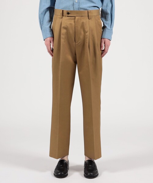 トゥモローランド　ベージュ スラックス バックポケット付き SILK AIR GREY ノッチドカラージャケット｜トゥモローランド