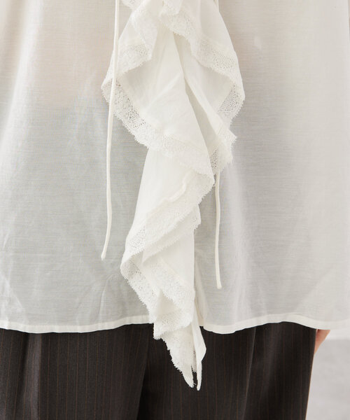 mystic(ミスティック)の「FANAKA ruffle blouse(シャツ/ブラウス・レディース・ホワイト/ブラック・FREE)」の12枚目の写真